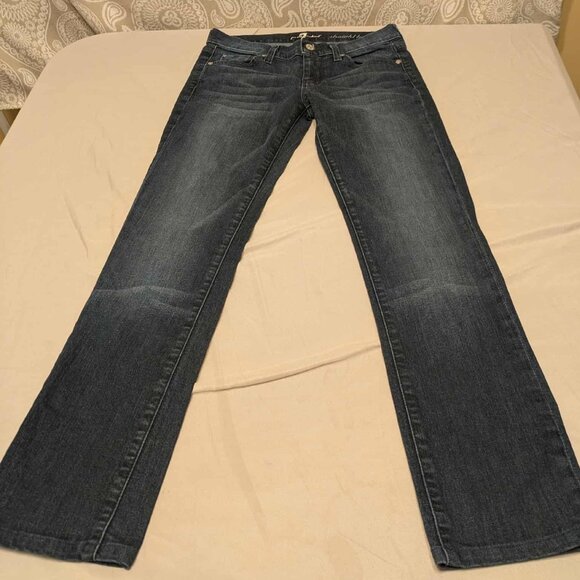 Free for All Mankind Jeans Womens 26 Dark Faded Wash 5 Pocket Pullon Denim - Picture 1 of 16